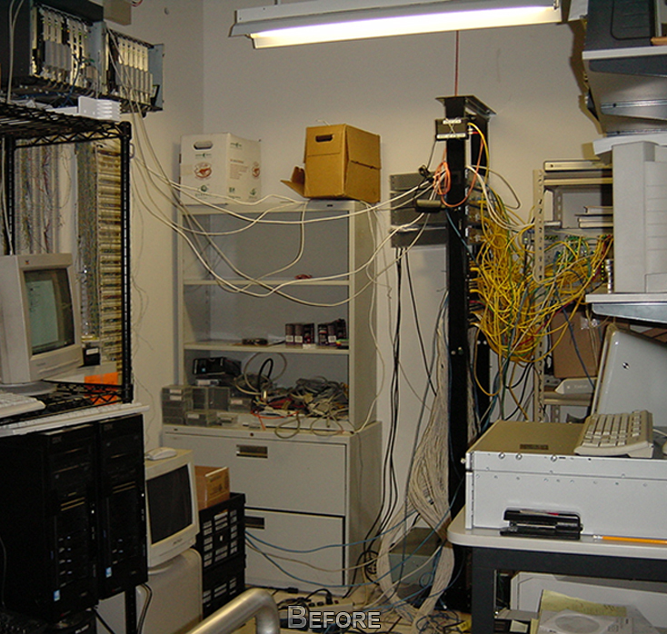 Before photo of the data room