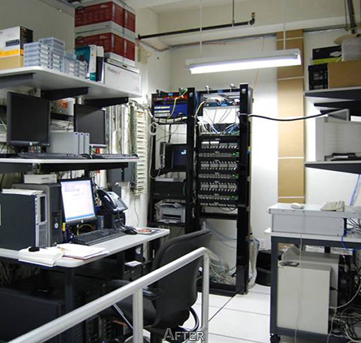 After photo of the data room
