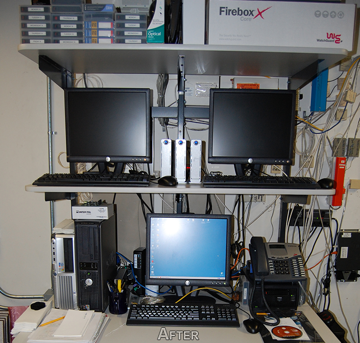 After photo of the server station