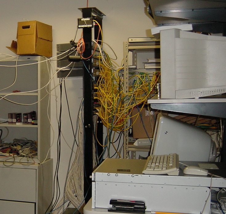Before photo of the racks
